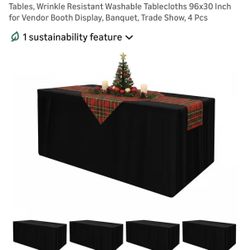 Black Buffet Table Cover 