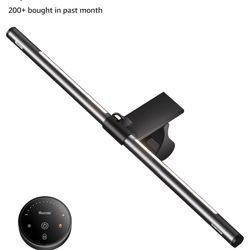 Quntis Monitor Light Bar with Remote, 20.1'' Dual Light Screen Light Bar, Sliding Weighted Clip Fit for All Screens, Adjustable Stepless Dimming, Eye 