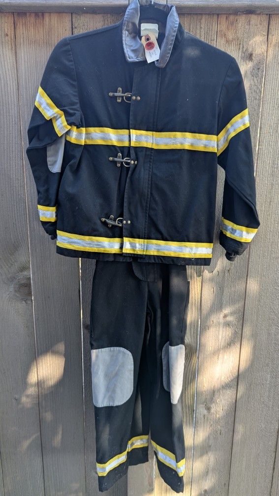 ON SALE Firefighter Fireman Halloween 2 Piece Costume Overalls Jacket For Kids And Teens
