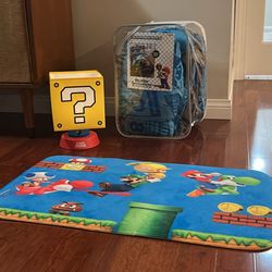 Mario Comforter, Lamp And Rug