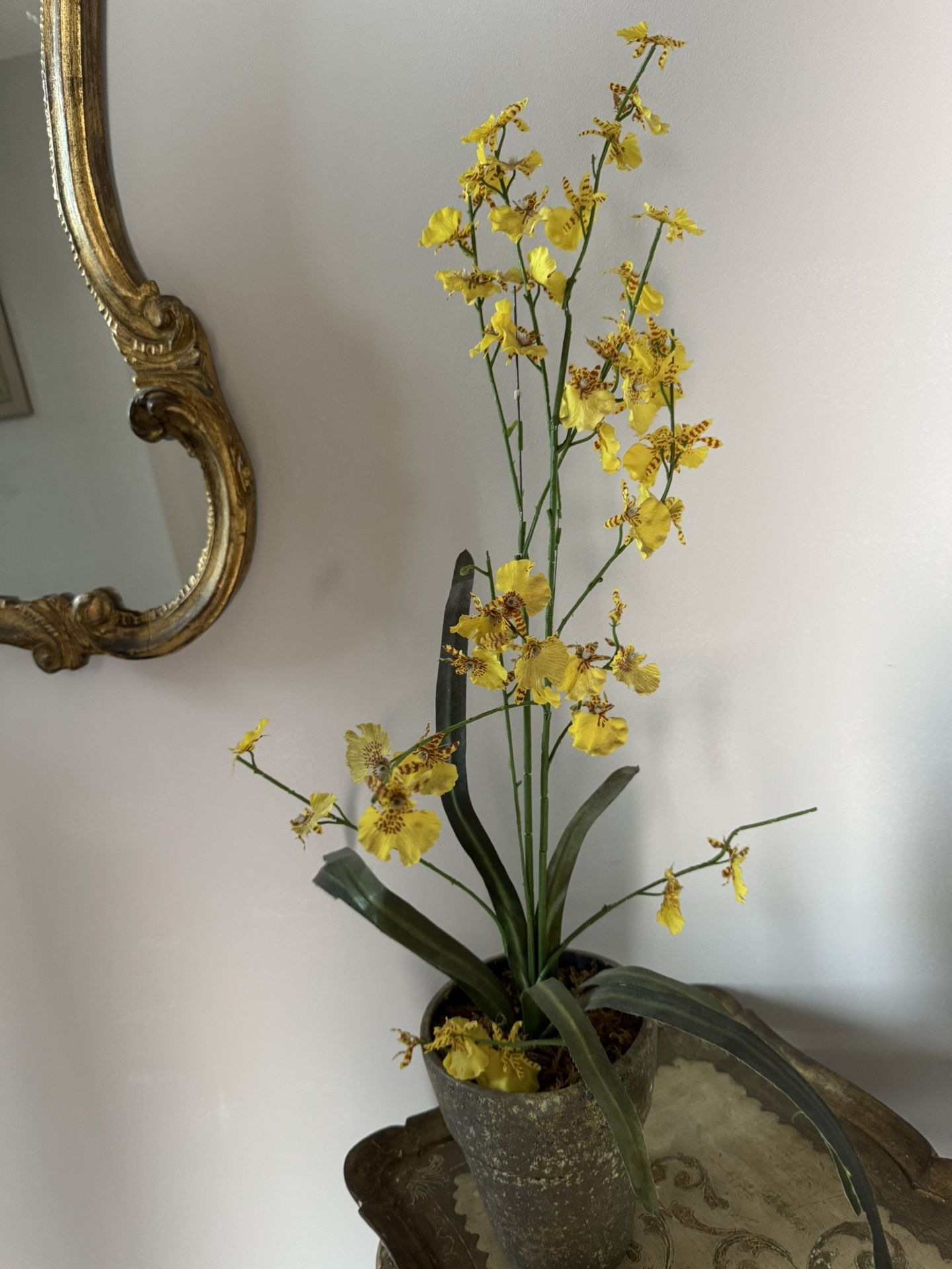 Fake Orchid Plant with vase