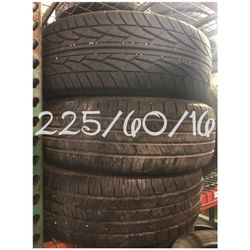 Used tires for sale 225/60/16 $45 each free installation and balancing