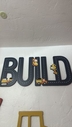 Boys Construction Theme Wall Decor Set