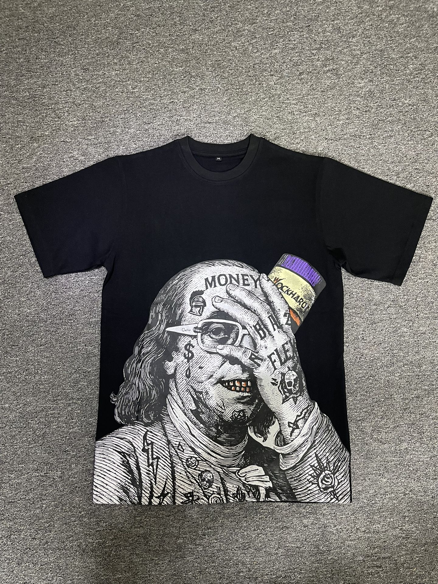 Blue Hunnit Junkie -Benjamin Franklin tee