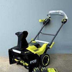 Brand new Ryobi 40V HP Brushless 21 in. Single-Stage Cordless Electric Auger Propelled Snow Blower with (2) 6.0 Ah Batteries & Chargers