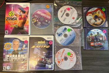 Nintendo Wii and Wii U game discs (tap details or see photos for pricing)