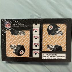Team logo playing card set with dice brand new never been open