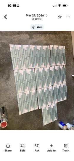 Glass Mosaic Tile Sheets Turquoise new
