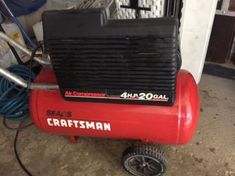 Sears craftsman belt drive 20 gallon air compressor 220v 4HP for