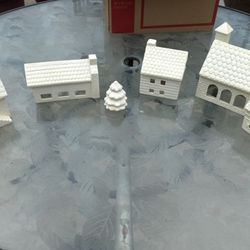 Vintage White Christmas Village 