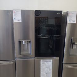 27 Cu Ft Side By Side Door-In-Door Refrigerator 