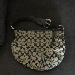 Coach purse original authentic black & grey.