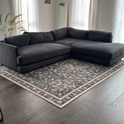West Elm Haven 113” Sectional - Performance Velvet - Must Go!