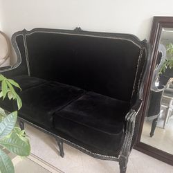 Black Velvet Sofa