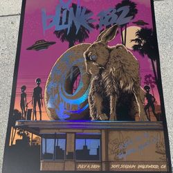 Blink 182 Foil Poster Los Angeles LA