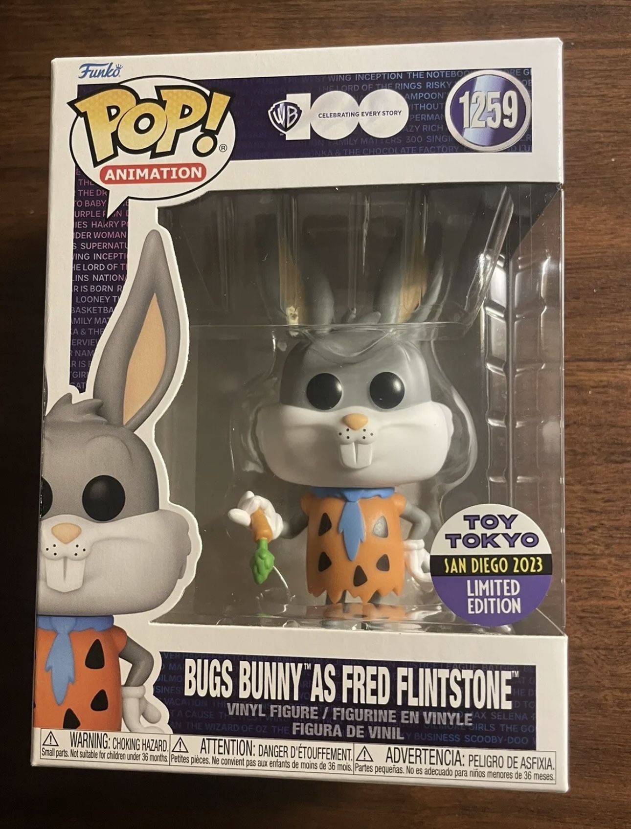 Funko Pop! 2023 SDCC Official Toy Tokyo Sticker - Bugs Bunny as Fred Flintstone