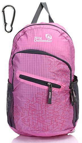 Outlander Packable Handy Lightweight Travel Hiking Backpack Daypack - PINK
