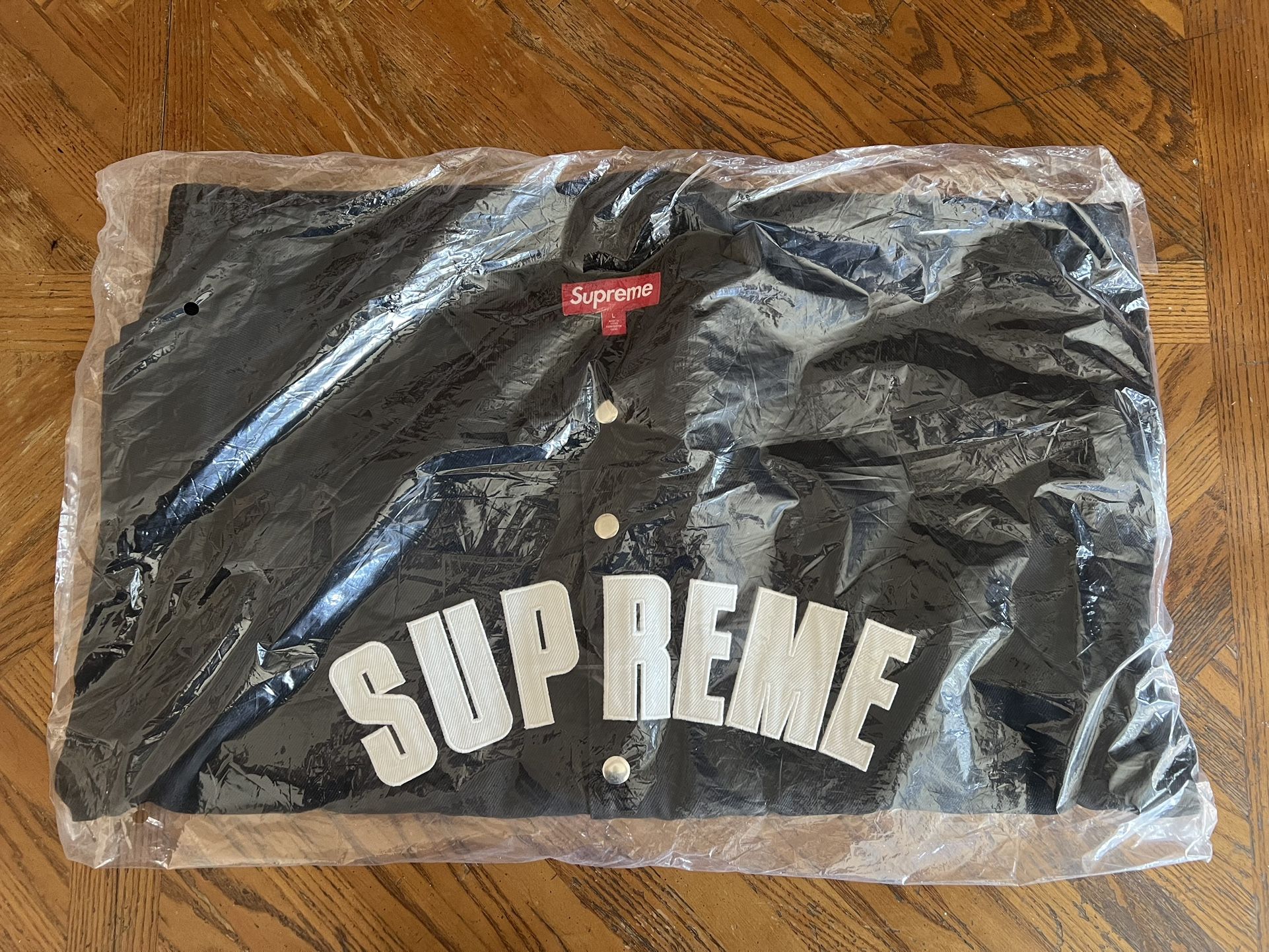 Supreme Arc Denim Coaches Jacket (SS25) Black Size Large