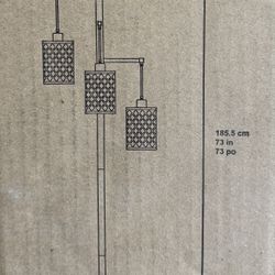 Bridgeport Designs Artemis 3-Light Floor Lamp Antique Silver Finish