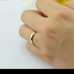 Mens Gold Wedding Band 18k