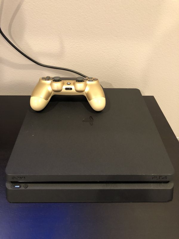 Sony Ps4 Slim 1tb Model W Gold Controller For Sale In Fort Lauderdale Fl Offerup