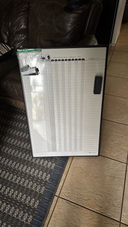 Employee In/Out Magnetic White Board With Hanging Access