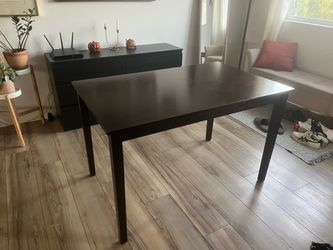 Dark Wood Dining Table (Seats 4)