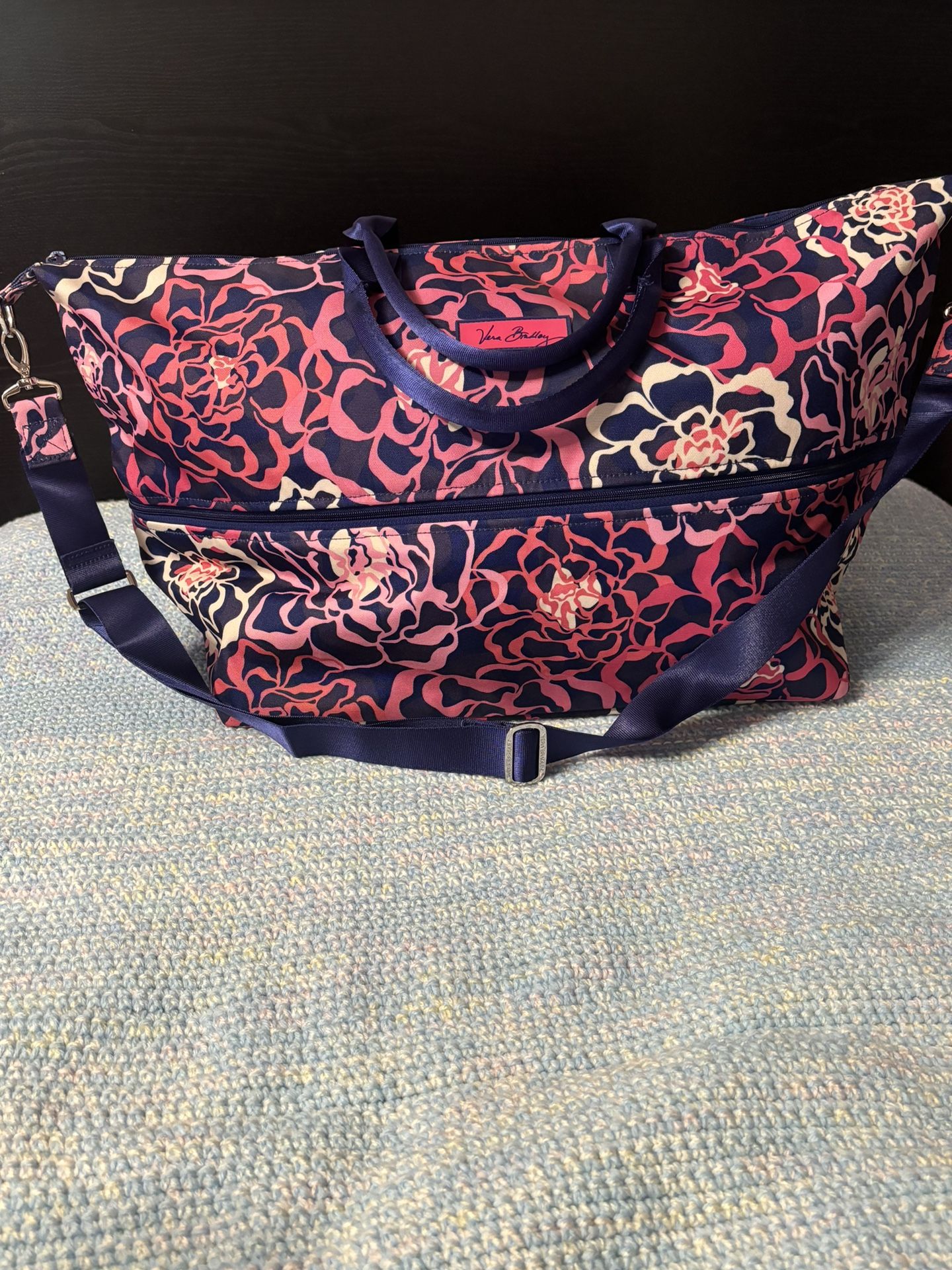 Vera Bradley Lighten Up Expandable Travel Bag Katalina Pink