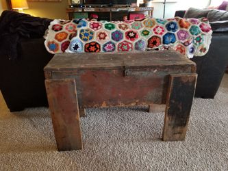 Love these antique handmade table chest