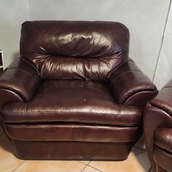 Brown leather Lounge Chair
