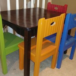 Children's Table And Four Chairs Set By KidKraft Wood From Costco