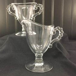Vintage Imperial Glass Cream & Sugar Set