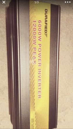 New. Inverter peak 12000 watts cont 6000 watts