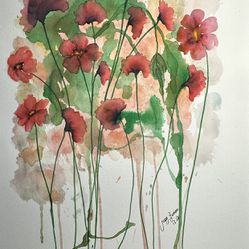 Original Watercolor Painting 12”x18” On Cansón Paper Handmade 