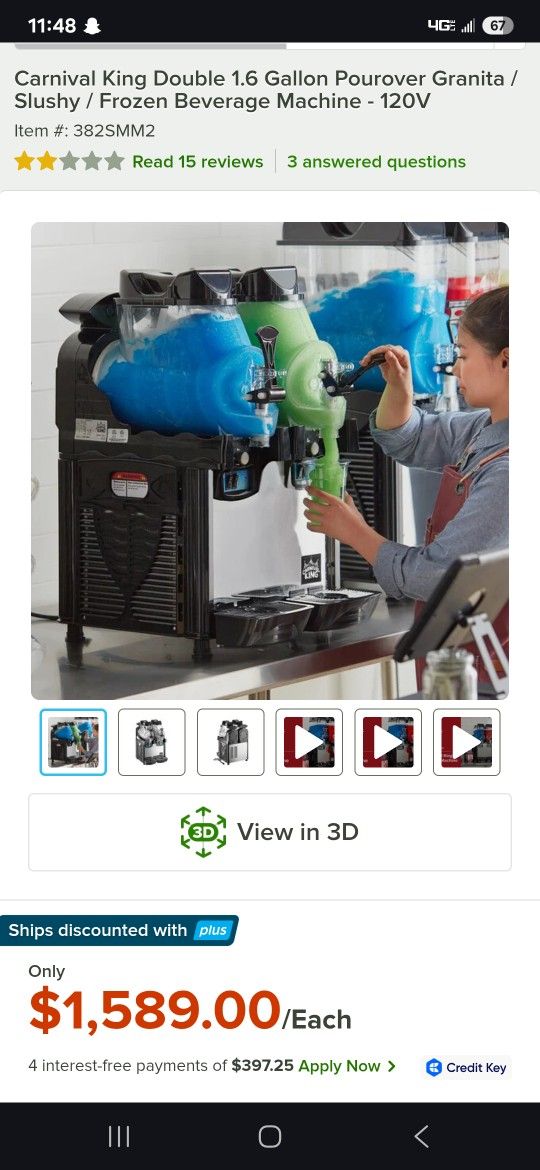 Carnival King Frozen Beverage Dispenser (New)