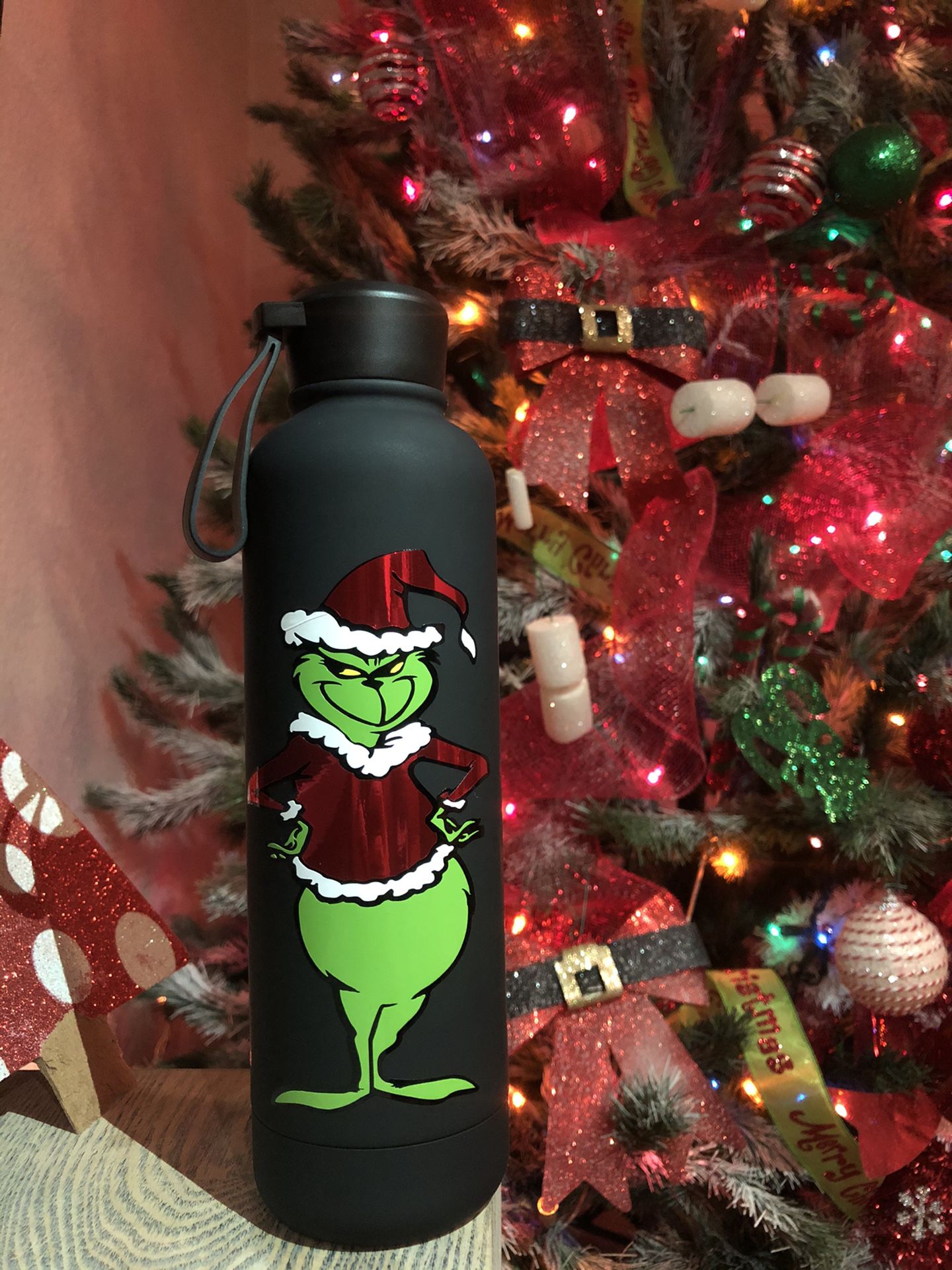 Grinch Christmas Bottle