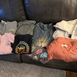 Lot Of Vans, Abercrombie And Fitch. And Other Brands Hoodies And Shirts
