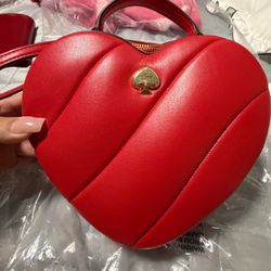 Red heart Kate spade purse
