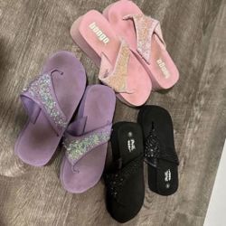 Womens Wedge Flip Flops Lot Size 8 