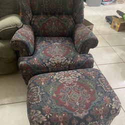 loveseat with foot rest