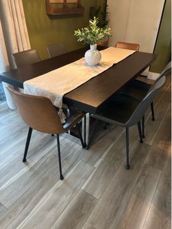 Dinning table with six chairs