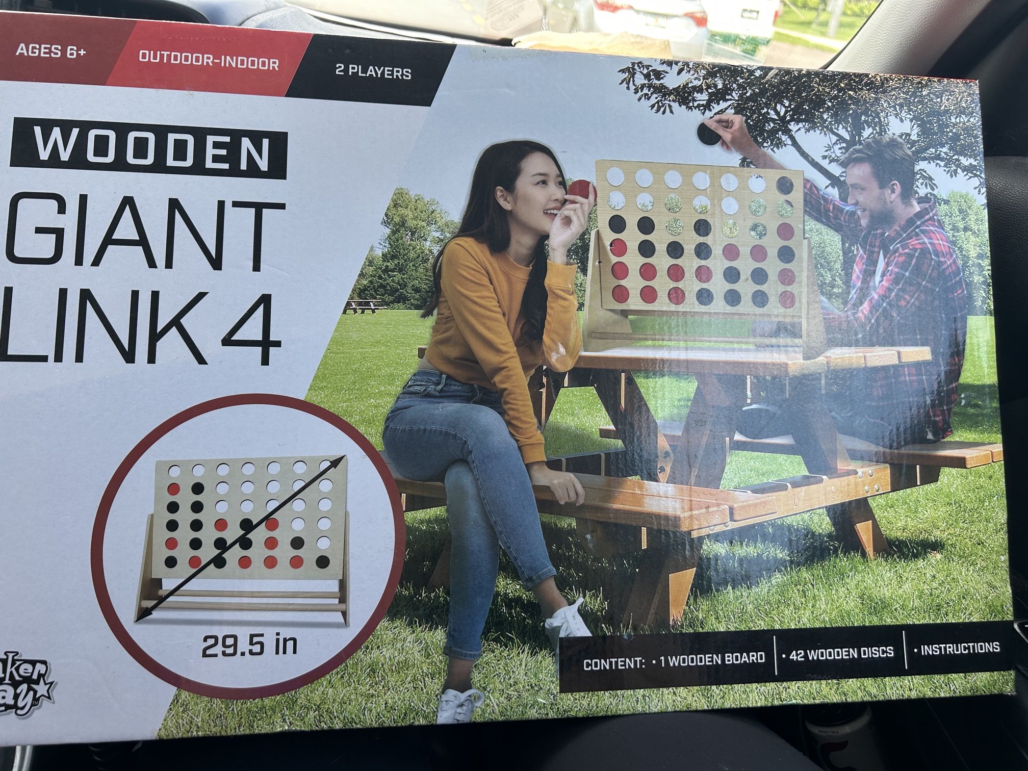 Giant Wooden Link 4 Game