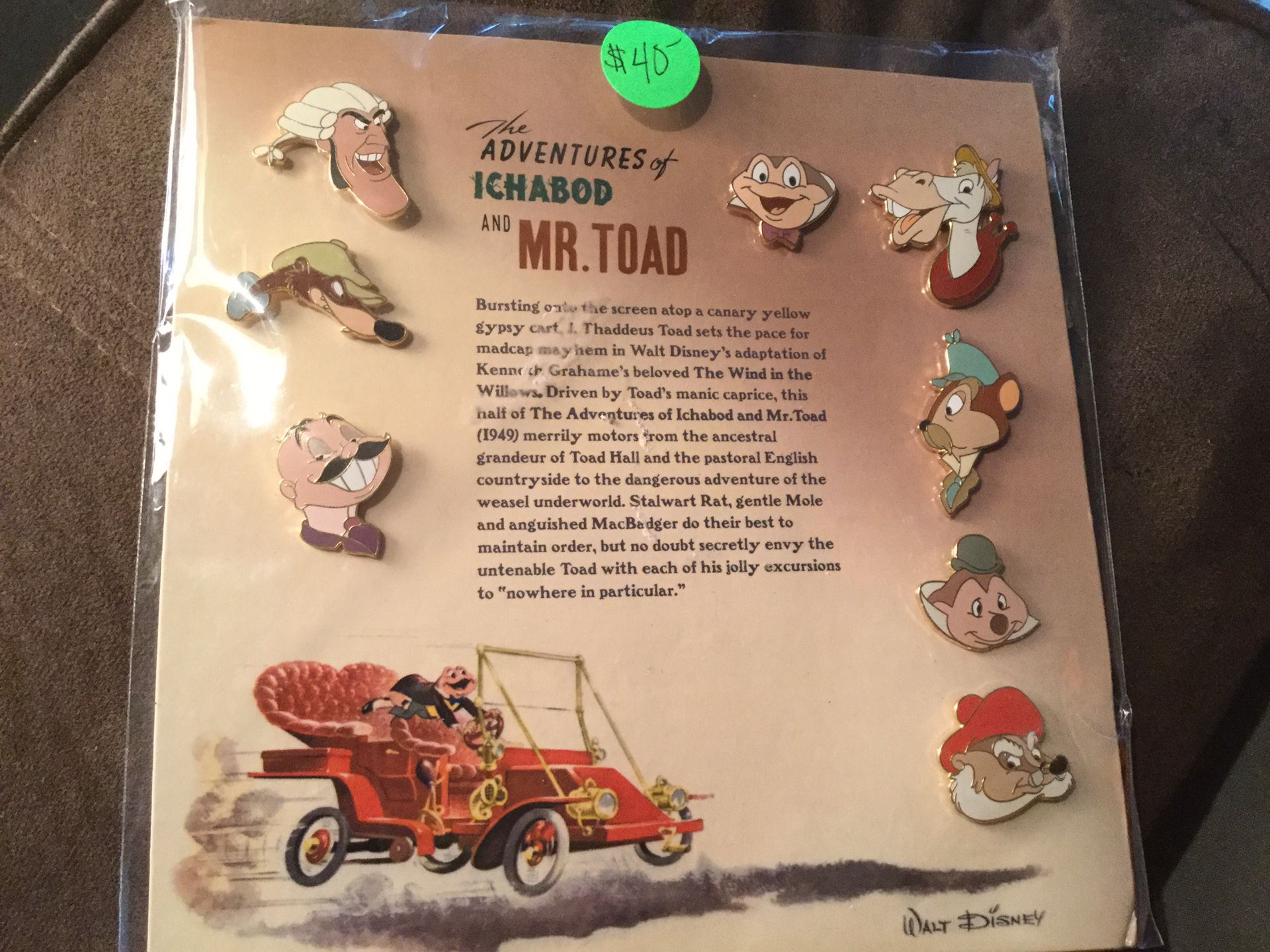 Disney’s The Adventures of Ichabod & Mr. Toad Pin Set