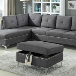 Cercis Sectional With Ottoman

