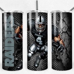 Las Vegas Raiders Football Tumbler