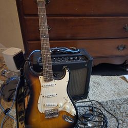 6 String Electric Guitar & Amp