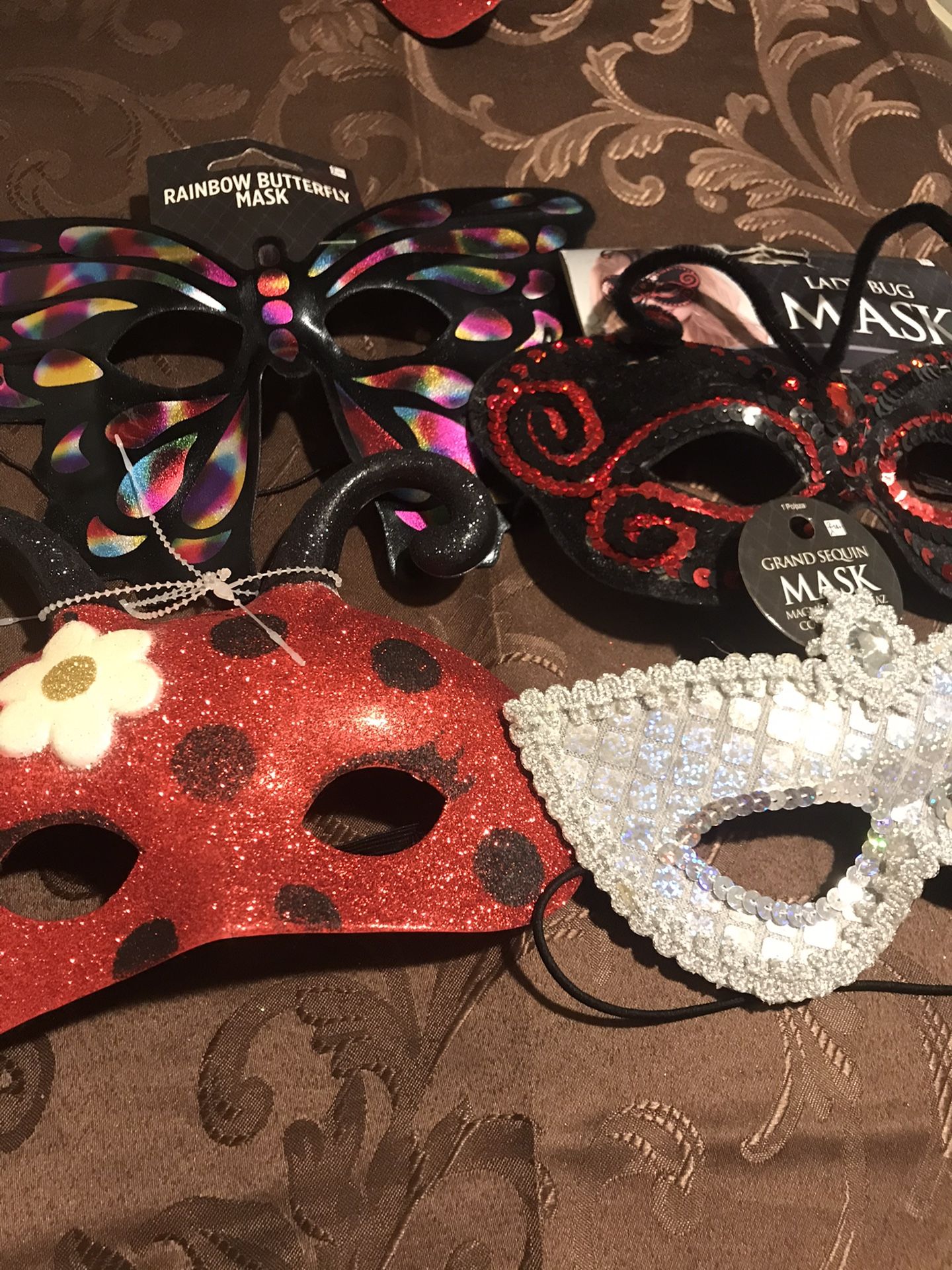 Ladybug and butterfly masks