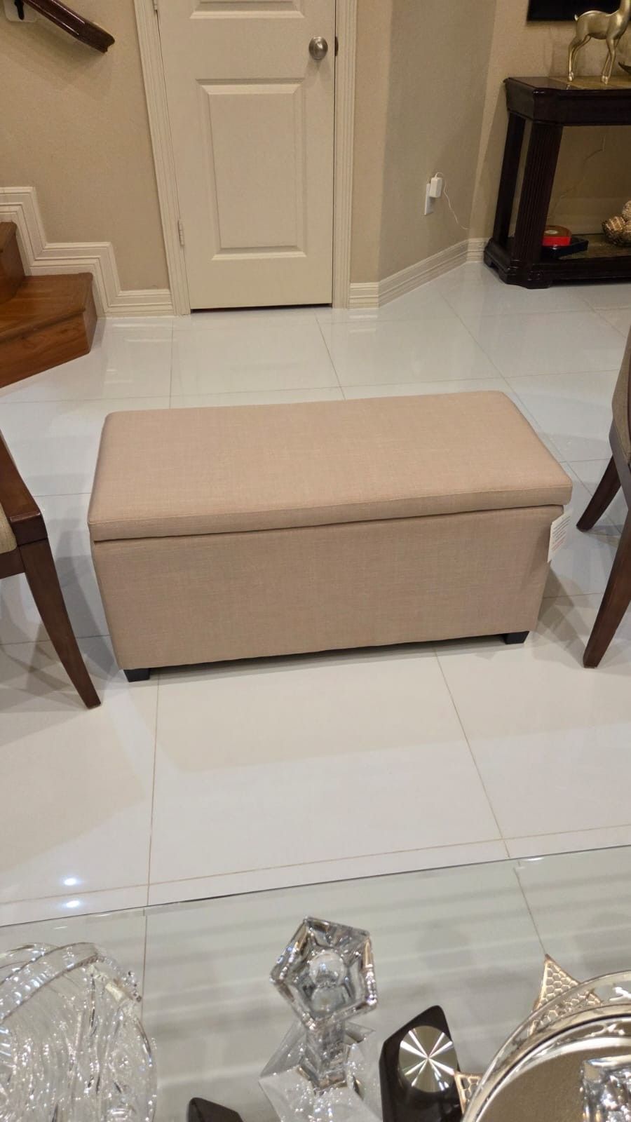 Storage Ottoman BRAND NEW Beige Color