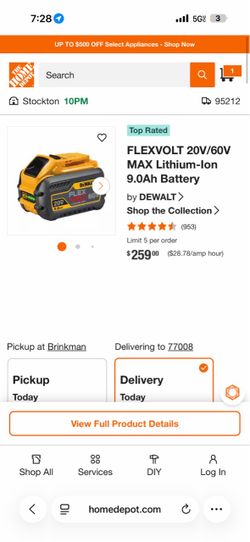 New Dewalt battery