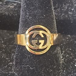 Size 7 Stainless Steel GUCCI Ring